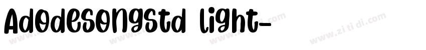 AdodeSongStd light字体转换